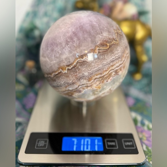 Amethyst & Crazy Lace Agate Sphere 7lbs 10oz - Picture 4 of 12